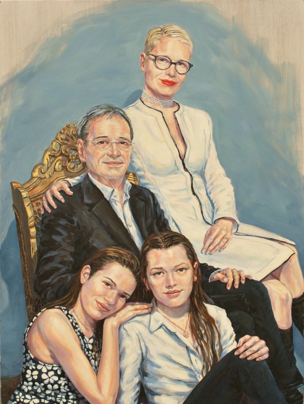 Ölportrait der Familie Bachmayer