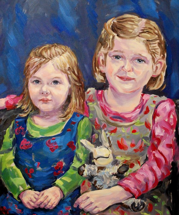 Doppelkinderportrait Felicitas und Louise